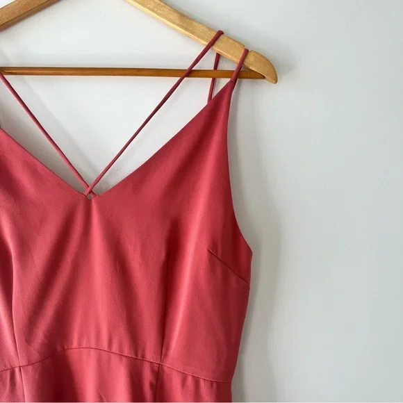 Cooper St Lovine Asymmetrical Ruffle Midi Cocktai Dress Size 10 Faded Rose - Picture 3 of 10